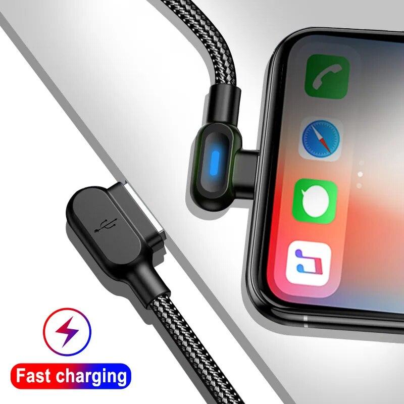 USB Type C Cable Fast Charging Data Cord For iPhone Huawei Xiaomi Phone With LED Light 90 Degree Elbow Cables
USB Type C Cable Fast Charging Data Cord For iPhone Huawei Xiaomi Phone With LED Light 90 Degree Elbow Cables