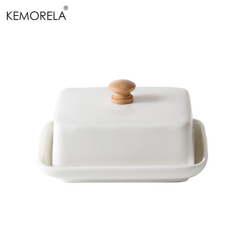 Ceramic Butter Dish with Lid Rectangular Sealable Cheese Storage Box High-End And Elegant for Kitchen & Restaurant ome білий
Ceramic Butter Dish with Lid Rectangular Sealable Cheese Storage Box High-End And Elegant for Kitchen & Restaurant ome білий