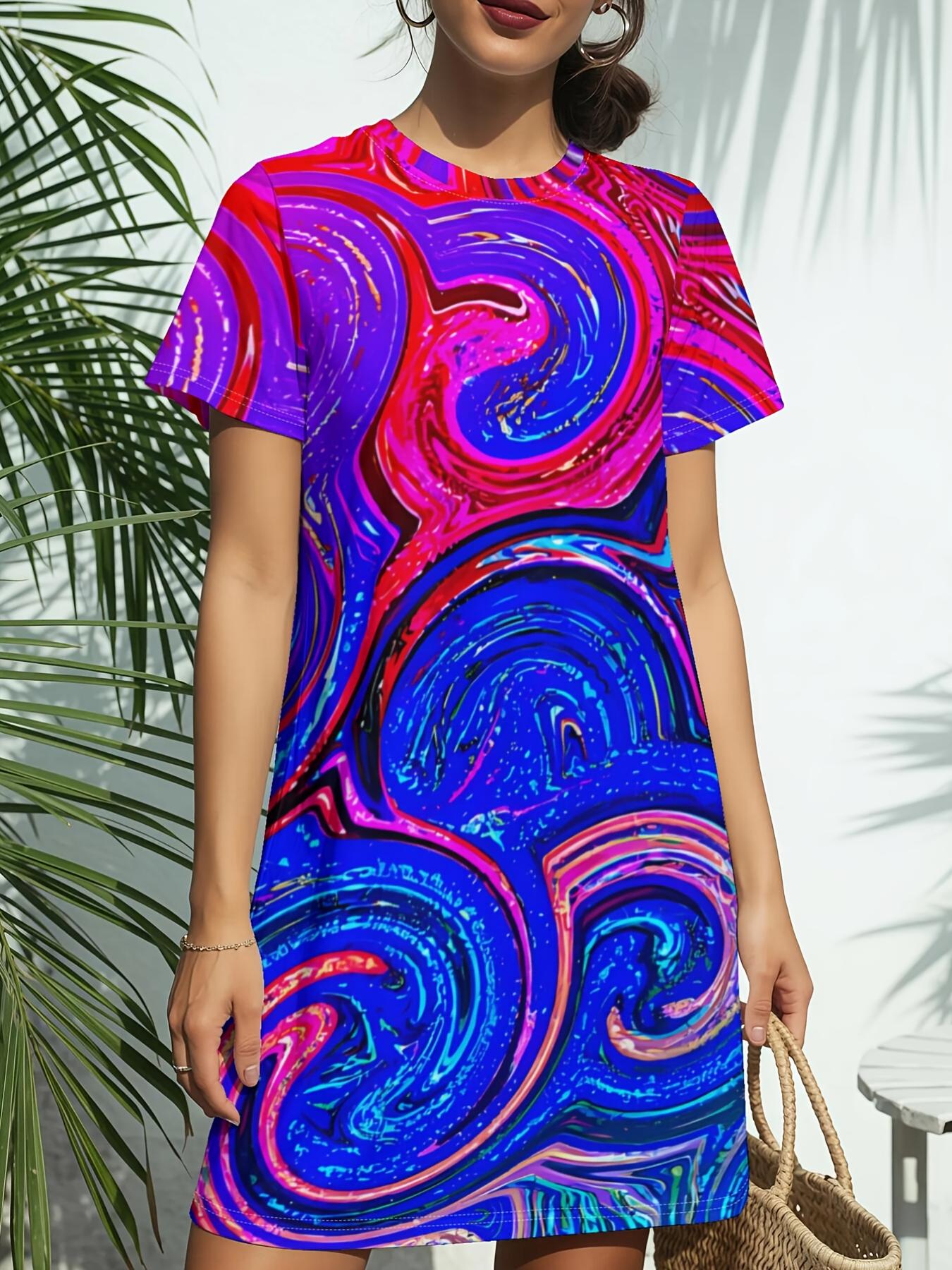 Women s Short Sleeve T-Shirt Dress - Iridescent Gradient ; Suitable for Daily Wear. Dates. Birthday Gifts Crew Neck Short Dress with T-Shirt Top Spr 7XL дубильна кора
Women s Short Sleeve T-Shirt Dress - Iridescent Gradient ; Suitable for Daily Wear. Dates. Birthday Gifts Crew Neck Short Dress with T-Shirt Top Spr 7XL дубильна кора