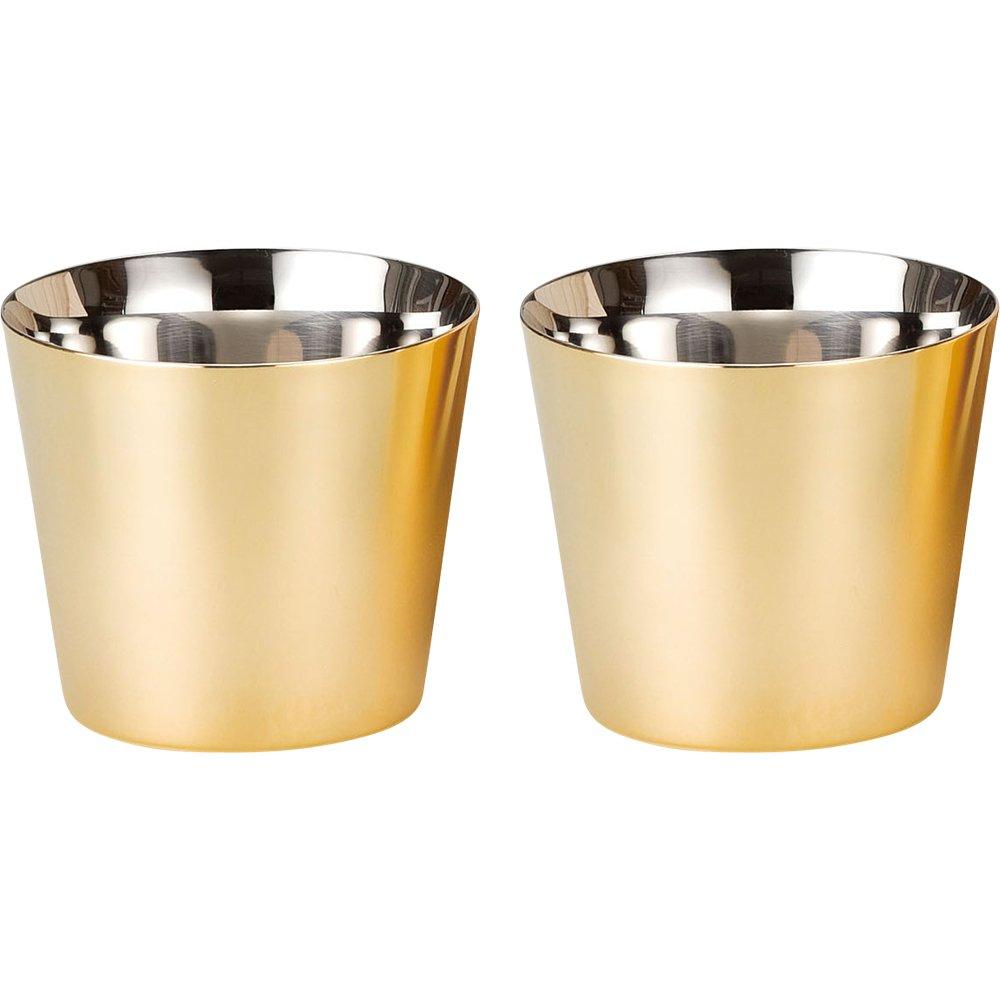 Wahei Freize Stainless Steel Cup 260ml Tsubamesan Premium Exterior Gold Plated Set of 2 in Wooden Box EM-9404
Wahei Freize Stainless Steel Cup 260ml Tsubamesan Premium Exterior Gold Plated Set of 2 in Wooden Box EM-9404