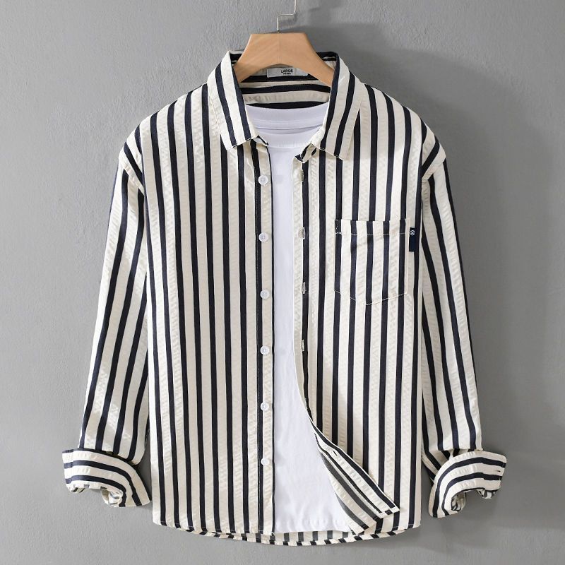 Chic Spring and Autumn New Men s Striped Long Sleeve Shirt Bubble Texture Comfortable Simple and Handsome Young Men s Shirt 3XL хакі
Chic Spring and Autumn New Men s Striped Long Sleeve Shirt Bubble Texture Comfortable Simple and Handsome Young Men s Shirt 3XL хакі