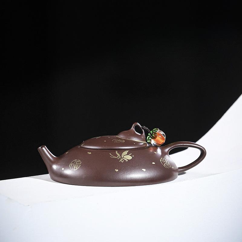 90ml Traditional Yixing Purple Clay Teapots Handmade lucky bag Pot Raw Ore Purple Blood Sand Tea Infuser Kettle Zisha Tea Set
90ml Traditional Yixing Purple Clay Teapots Handmade lucky bag Pot Raw Ore Purple Blood Sand Tea Infuser Kettle Zisha Tea Set