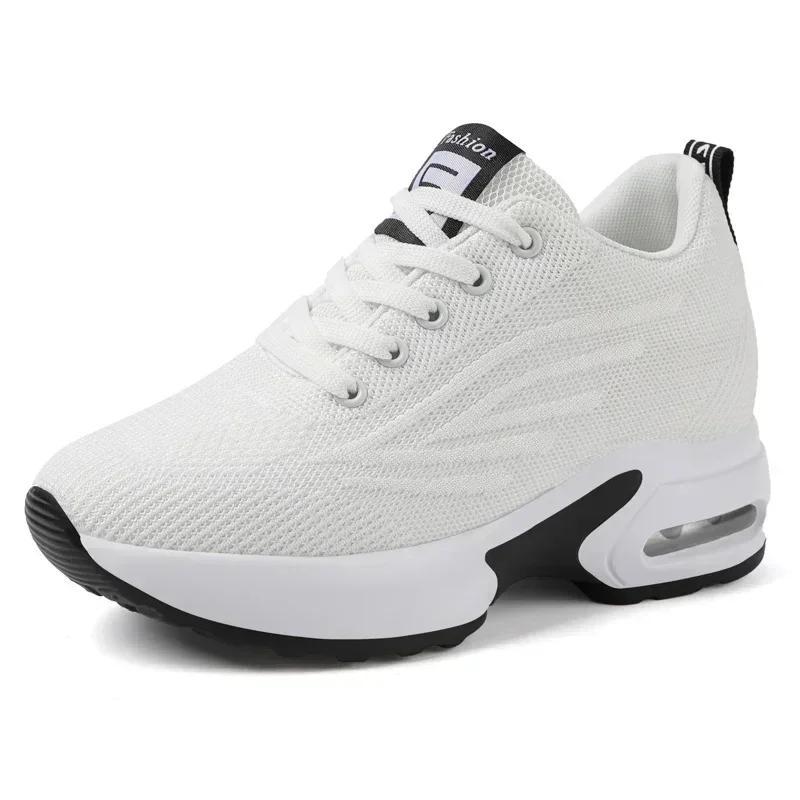Inner Height Increasing Ladies Flying Woven Thick Bottom Non-Slip Walking Running Shoes Women Cushioning Casual Sneakers 34 білий
Inner Height Increasing Ladies Flying Woven Thick Bottom Non-Slip Walking Running Shoes Women Cushioning Casual Sneakers 34 білий
