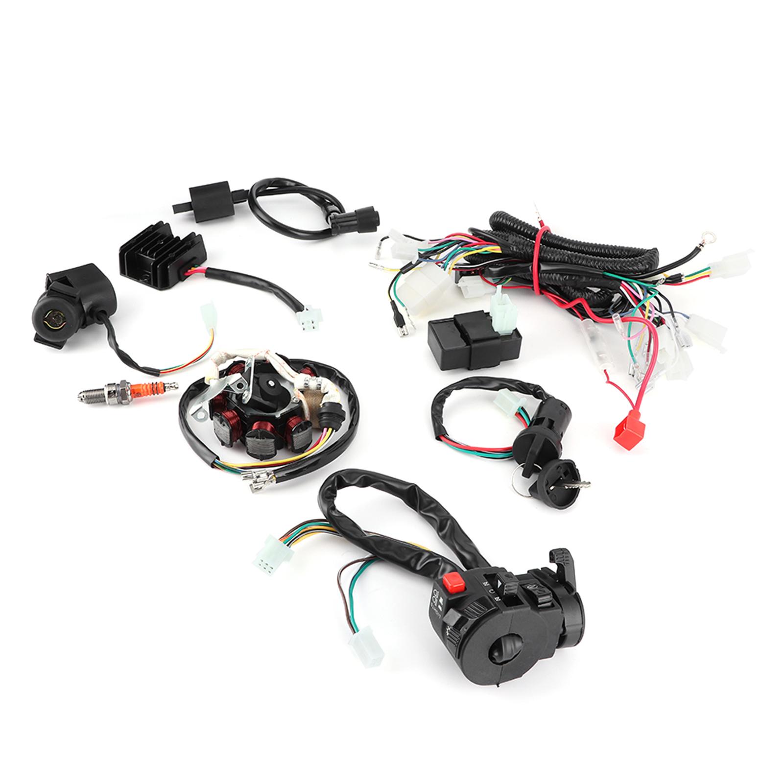 Комплект электрической проводки, жгута проводов, CDI, статора для 150CC 200CC 250CC 300CC квадроцикла
Комплект электрической проводки, жгута проводов, CDI, статора для 150CC 200CC 250CC 300CC квадроцикла