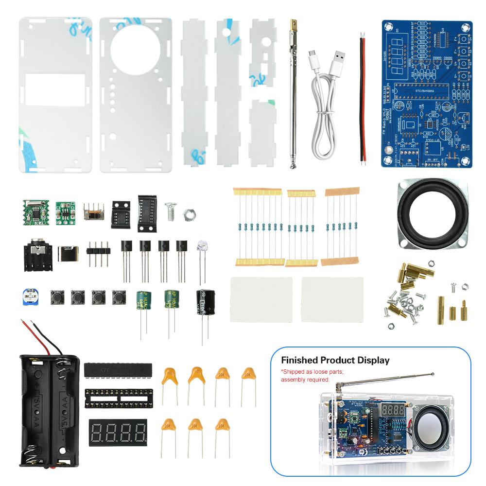 87.5-108MHz FM Radio Kit Digital Display Electronic Diy Parts Manual Welding Type C
87.5-108MHz FM Radio Kit Digital Display Electronic Diy Parts Manual Welding Type C