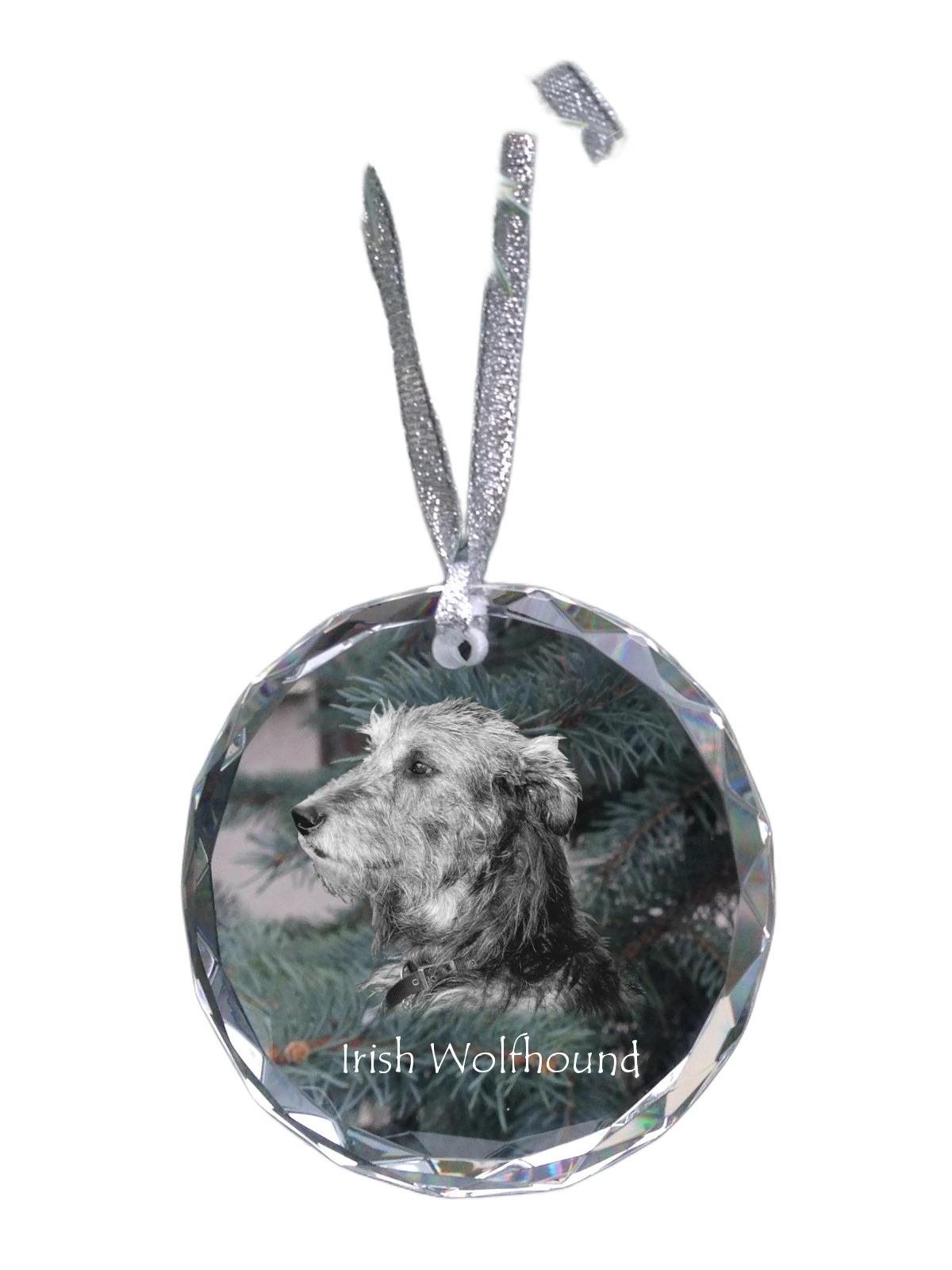 Irish Wolfhound - crystal bauble with a photo, dog photo in crystal, personalized Christmas tree ornament by Art-Dog brand
Irish Wolfhound - crystal bauble with a photo, dog photo in crystal, personalized Christmas tree ornament by Art-Dog brand