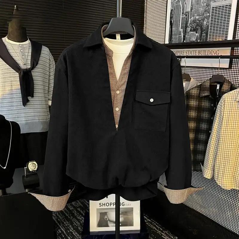 American Autumn Men s Long-sleeved Shirt Spliced Old Money Style Casual Fake Two-piece Shirt XXXL чорний
American Autumn Men s Long-sleeved Shirt Spliced Old Money Style Casual Fake Two-piece Shirt XXXL чорний