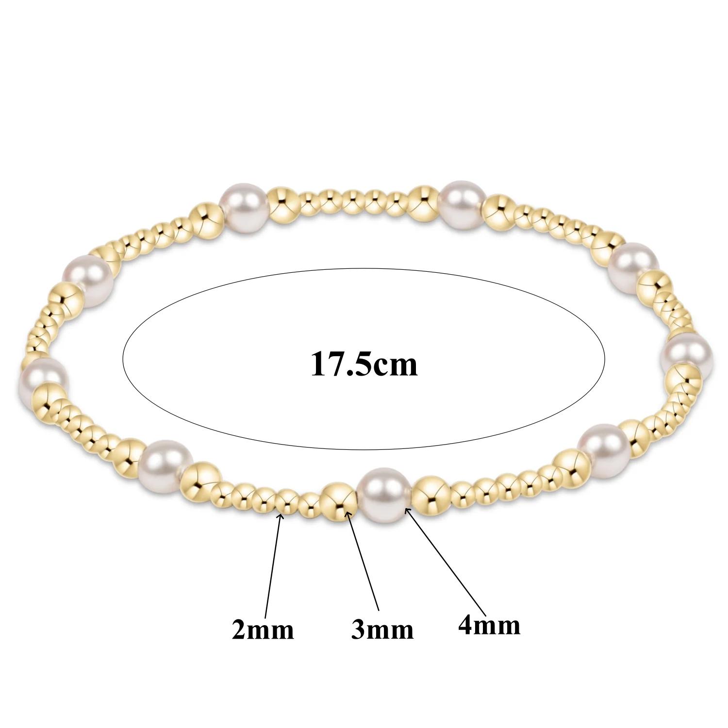 Vlen Gold Plated Shell Pearl Bracelet for Women Stackable Bead Elastic Fashion Jewelry
Vlen Gold Plated Shell Pearl Bracelet for Women Stackable Bead Elastic Fashion Jewelry