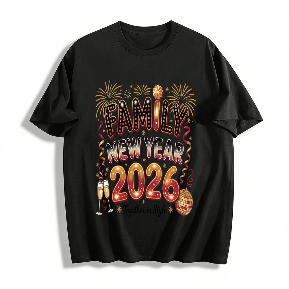 Family New Year 2026 Together In Style Matching Family Tees Pure cotton T-shirt XXS
Family New Year 2026 Together In Style Matching Family Tees Pure cotton T-shirt XXS