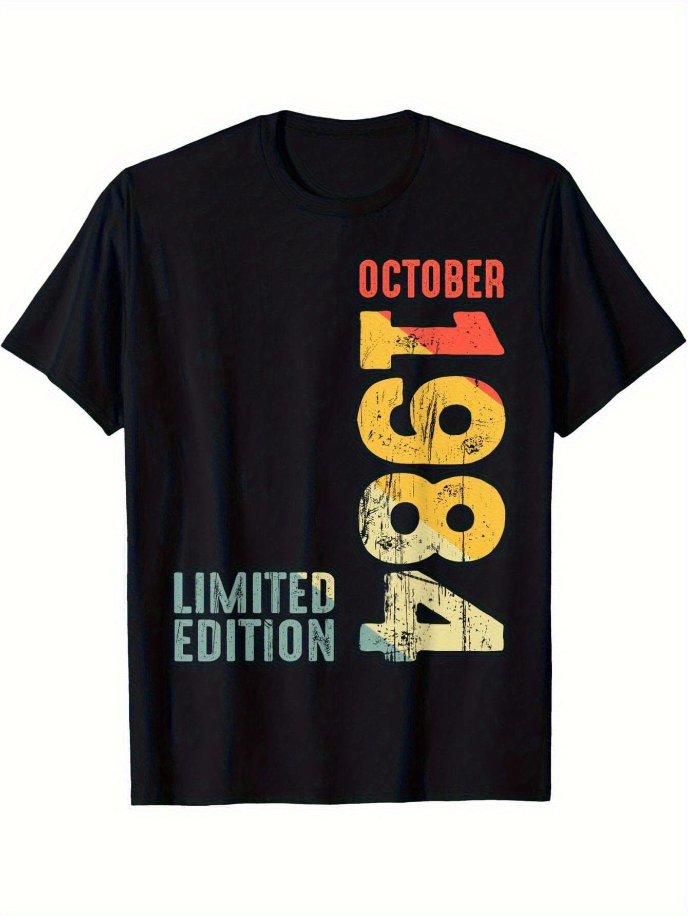 October 1984 Vintage T-shirt - 100% Cotton Slim Fit Distressed Retro Graphic Tee with Limited Edition Print S
October 1984 Vintage T-shirt - 100% Cotton Slim Fit Distressed Retro Graphic Tee with Limited Edition Print S