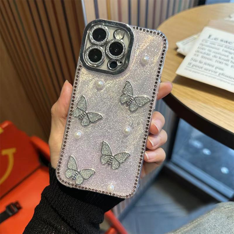 Rhinestone Butterfly Pearl Mobile Phone Case Is Suitable For Apple 17Promax Epoxy Glitter Iphone16 Fine Hole Anti-Drop Women iPhone 11
Rhinestone Butterfly Pearl Mobile Phone Case Is Suitable For Apple 17Promax Epoxy Glitter Iphone16 Fine Hole Anti-Drop Women iPhone 11