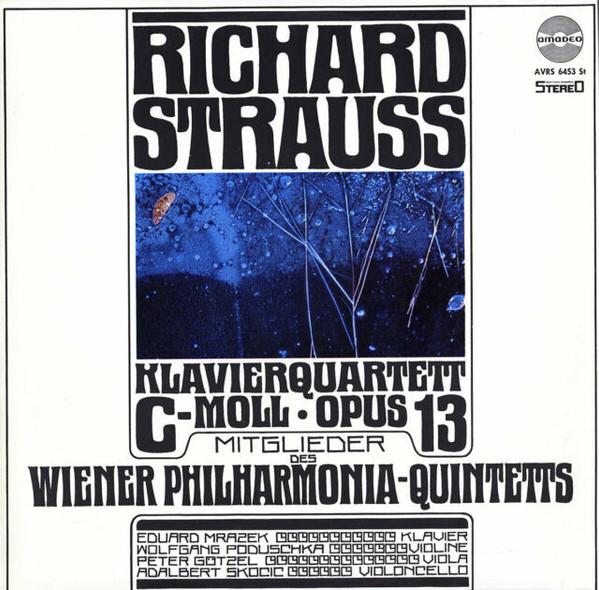 LP Record RICHARD STRAUSS MITGLIEDER DES WI Klavierquartett CMoll Opus 13 AVRS6453 AMADEO Australia Classical Used
LP Record RICHARD STRAUSS MITGLIEDER DES WI Klavierquartett CMoll Opus 13 AVRS6453 AMADEO Australia Classical Used