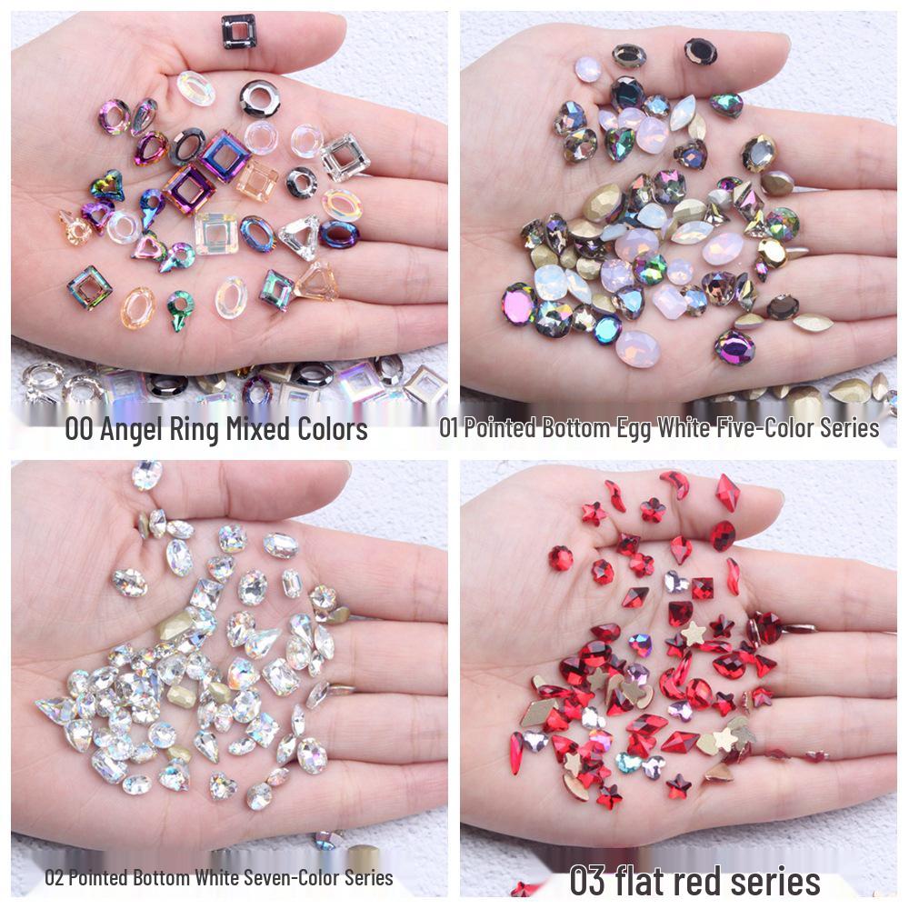 Aurora AB Glass Nail Art Accessories: Irregular & Square Rhinestones, Hair Clips, Handmade Stick-On Embellishments. 50 pieces
Aurora AB Glass Nail Art Accessories: Irregular & Square Rhinestones, Hair Clips, Handmade Stick-On Embellishments. 50 pieces