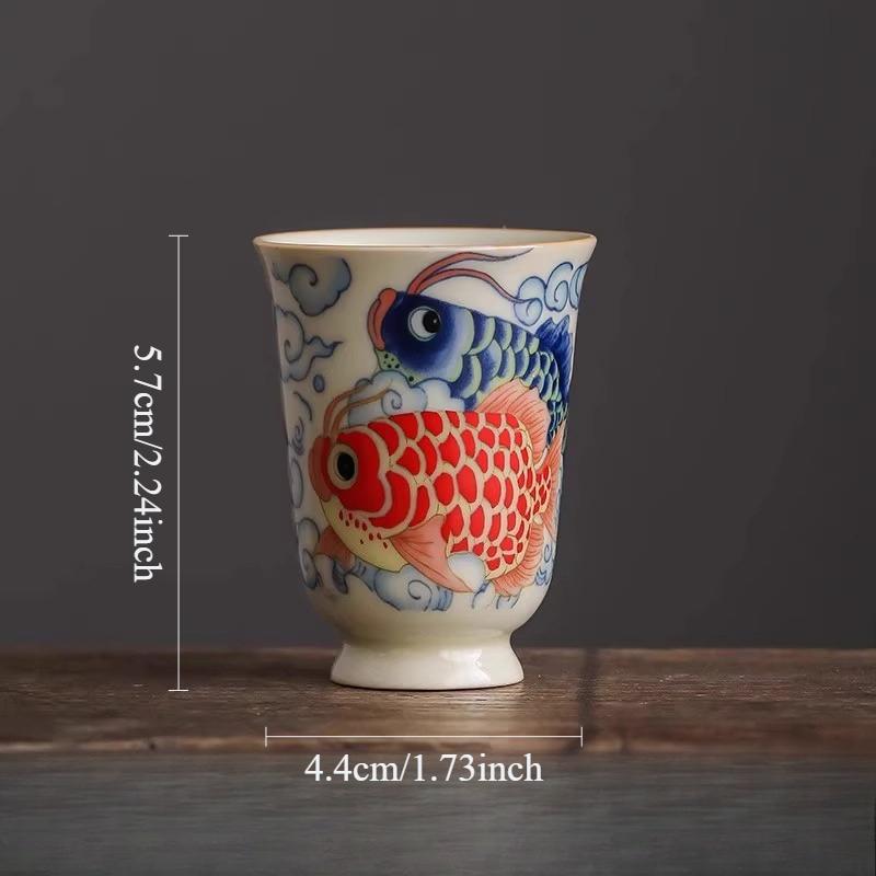 Dragon Fish Triple Talisman Covered Bowl Home-use Chinese Tea Pitcher Single-piece Non-burning Tea Set with Lid Kung Fu
Dragon Fish Triple Talisman Covered Bowl Home-use Chinese Tea Pitcher Single-piece Non-burning Tea Set with Lid Kung Fu