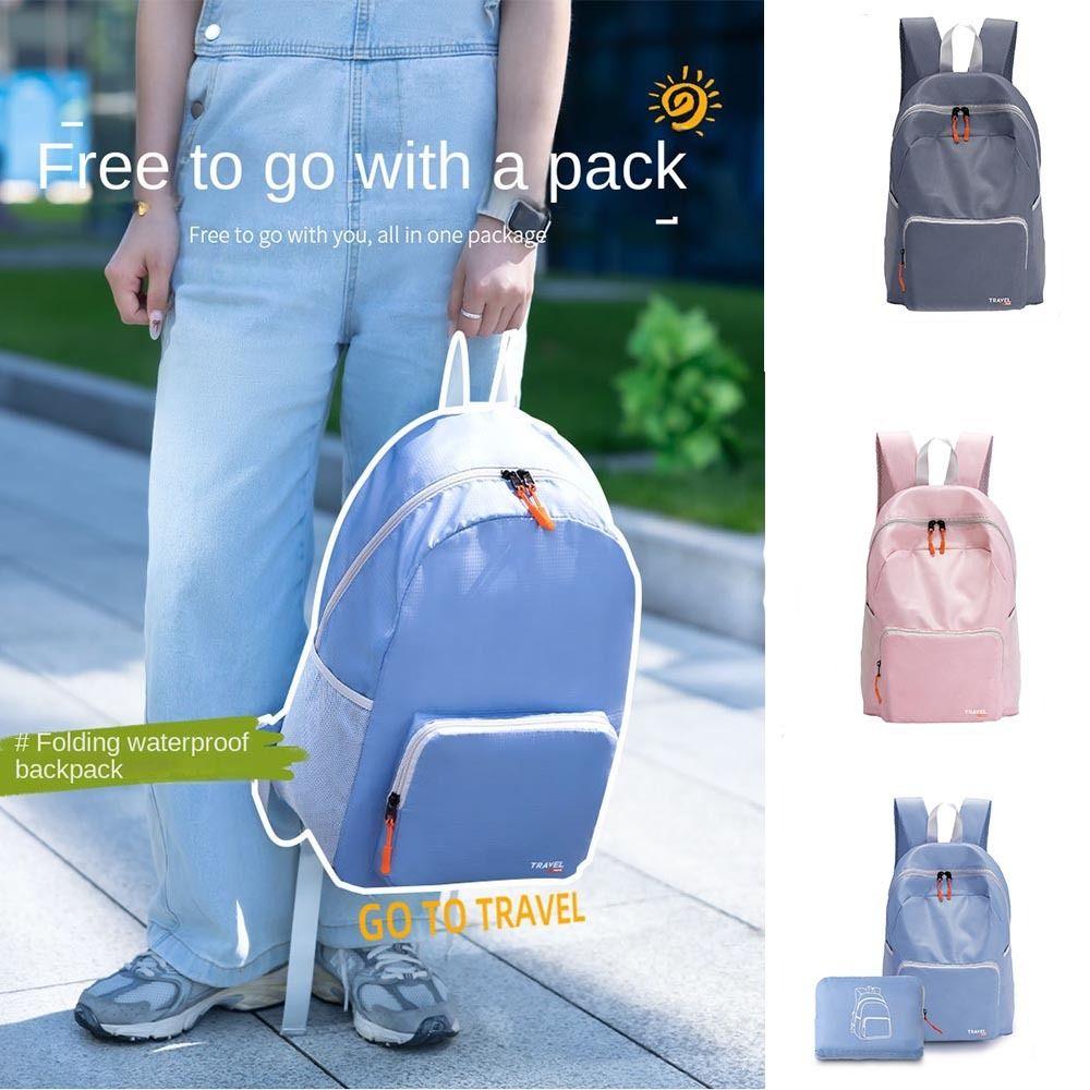 Solid Color Foldable Backpack Multi-pocket Student School Bag Casual Travel Hiking Backpack Women синій
Solid Color Foldable Backpack Multi-pocket Student School Bag Casual Travel Hiking Backpack Women синій