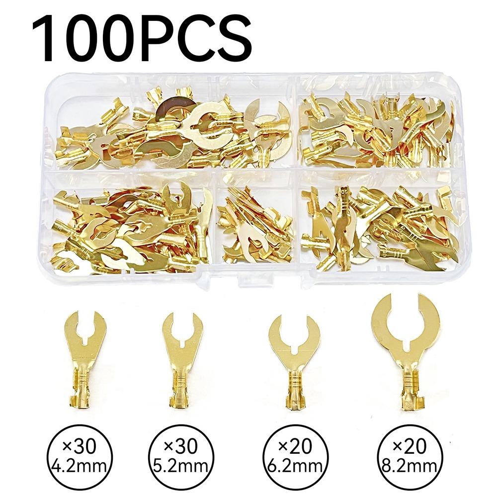 100PCS Brass Wire Connectors Crab Feet U-Type Terminals Electrical Kit Switching Power Supply
100PCS Brass Wire Connectors Crab Feet U-Type Terminals Electrical Kit Switching Power Supply