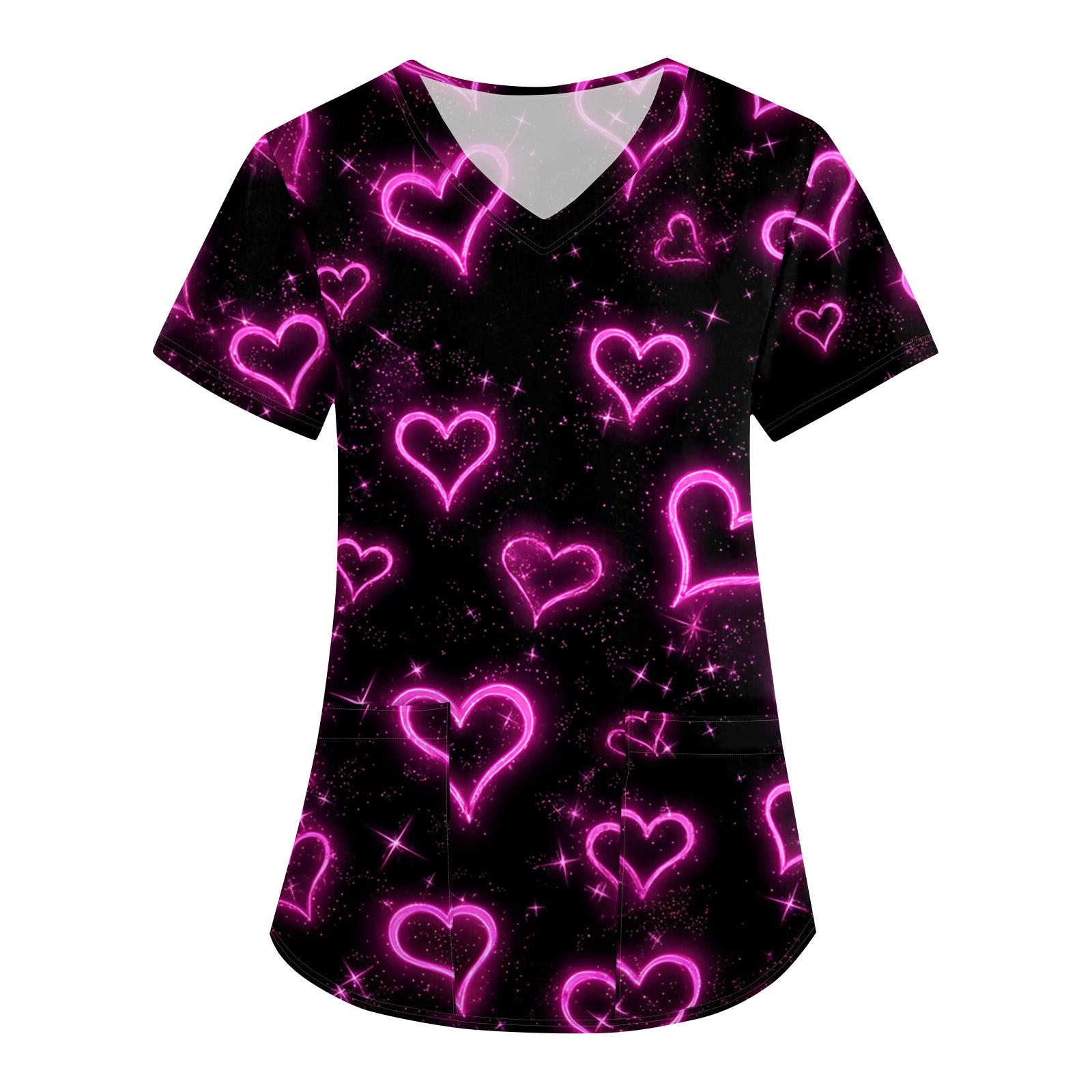 Women s Valentine s Day Print Loose V-neck Pocket Short-sleeved Caregiver Uniform/ Uniform XL кавун червоний колір
Women s Valentine s Day Print Loose V-neck Pocket Short-sleeved Caregiver Uniform/ Uniform XL кавун червоний колір