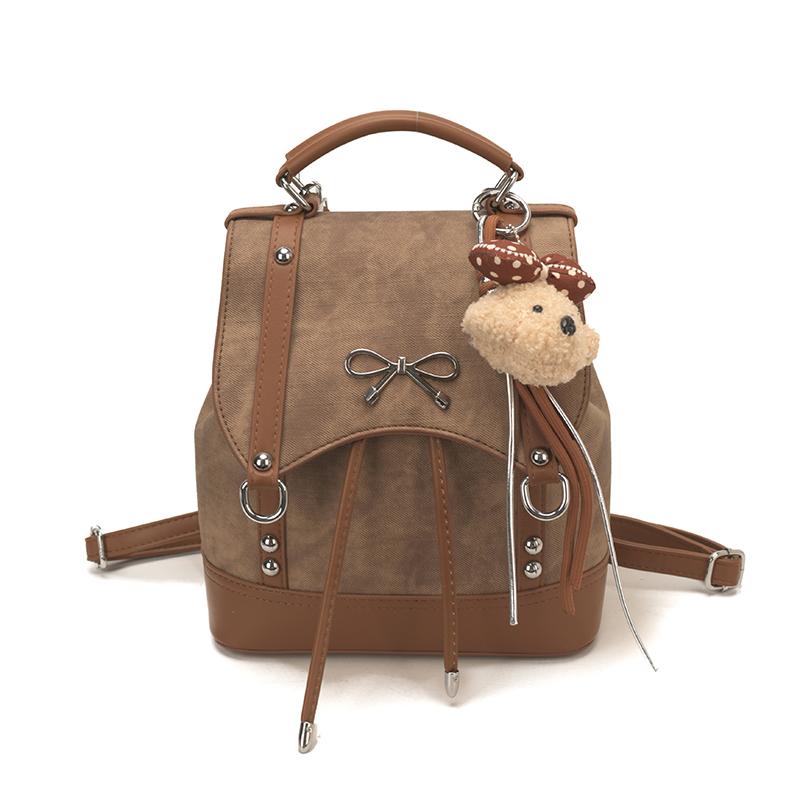 Retro Bow Decor Convertible Crossbody Bags Korean Style Sweet Small Backpack Purse Faux Leather Trim Satchel for Work & School коричневий
Retro Bow Decor Convertible Crossbody Bags Korean Style Sweet Small Backpack Purse Faux Leather Trim Satchel for Work & School коричневий