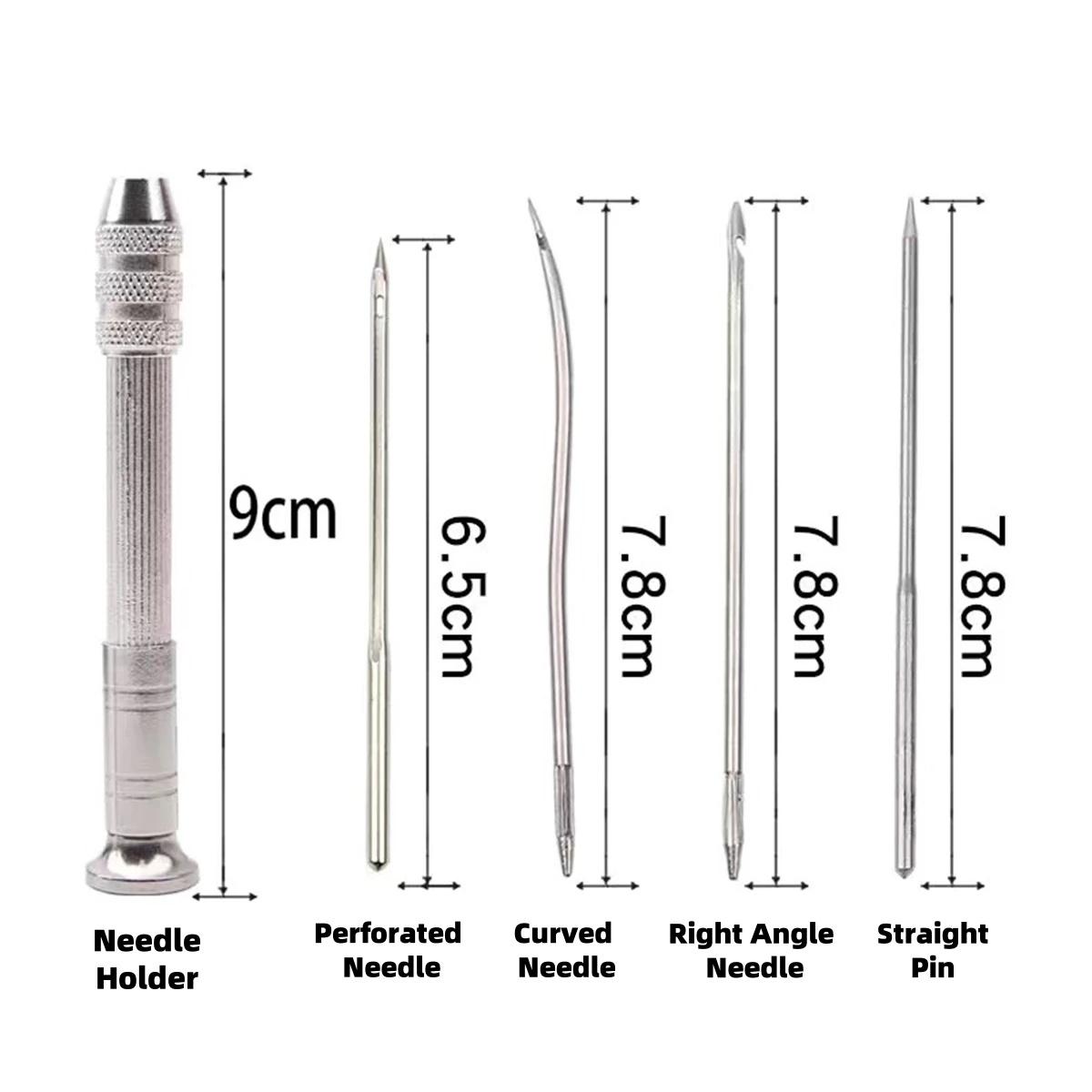 5Pcs/set Leather Sewing Kit Replaceable Needle with Awl Handle Set DIY Leathercraft Shoes Repair Tools Punch Stitching Needles
5Pcs/set Leather Sewing Kit Replaceable Needle with Awl Handle Set DIY Leathercraft Shoes Repair Tools Punch Stitching Needles