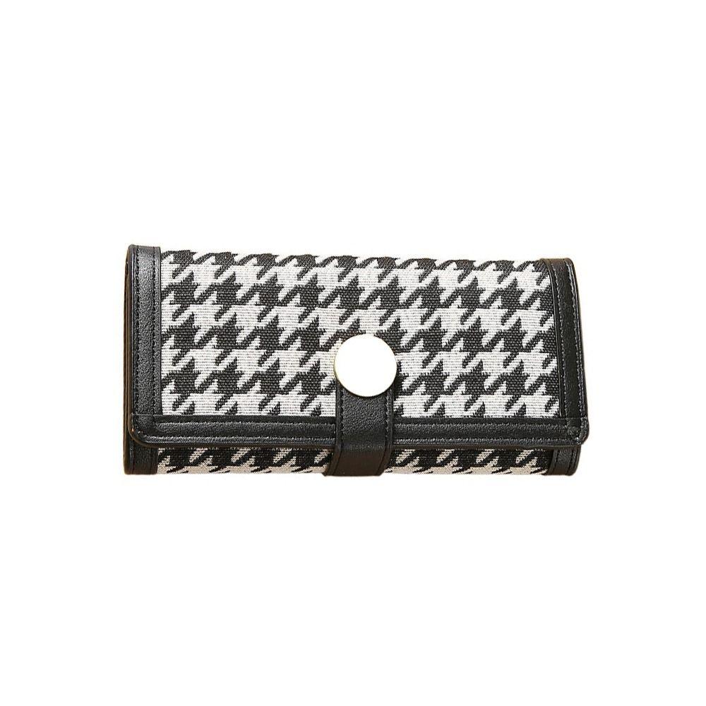 Korean Style Card Holders Clutch PU leather Short Wallet Portable Women Houndstooth Wallet Female Black-Long
Korean Style Card Holders Clutch PU leather Short Wallet Portable Women Houndstooth Wallet Female Black-Long