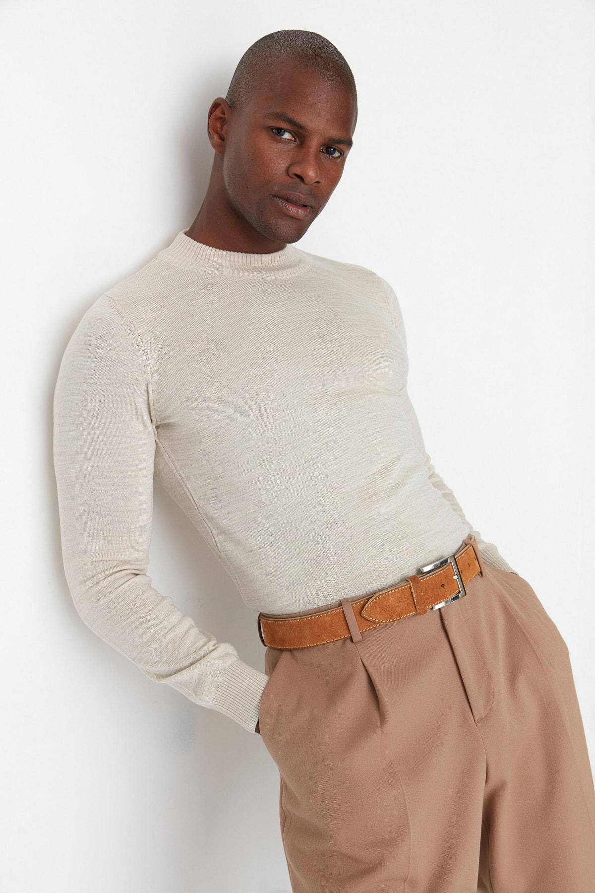 Мужская мода новый свитер бежевого цвета Slim Fit полуводолазка базовый свитер 2XL чёрный
Мужская мода новый свитер бежевого цвета Slim Fit полуводолазка базовый свитер 2XL чёрный