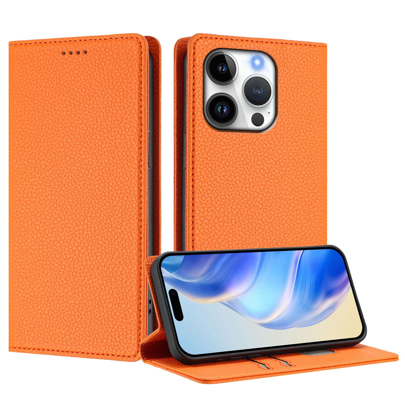 For iPhone 16 Pro Wallet Case RFID Blocking Litchi Texture Leather Mobile Cover Orange
For iPhone 16 Pro Wallet Case RFID Blocking Litchi Texture Leather Mobile Cover Orange