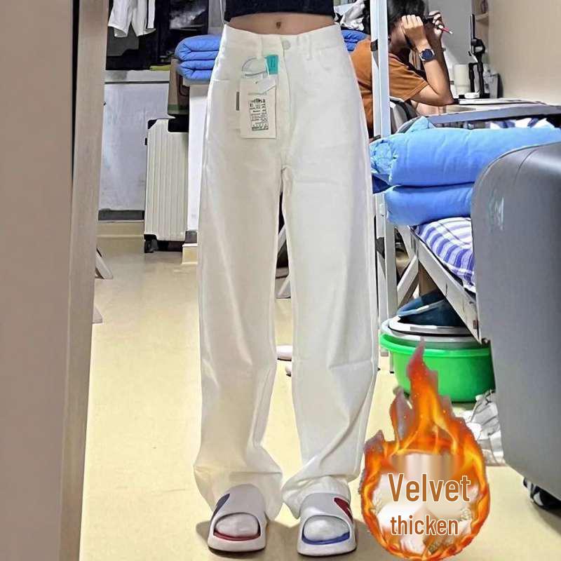Women s Plus Velvet High-Waisted Straight-Leg Jeans - Loose, Slimming, Hip-Covering, Trendy Long Pants for Spring and Autumn. L
Women s Plus Velvet High-Waisted Straight-Leg Jeans - Loose, Slimming, Hip-Covering, Trendy Long Pants for Spring and Autumn. L