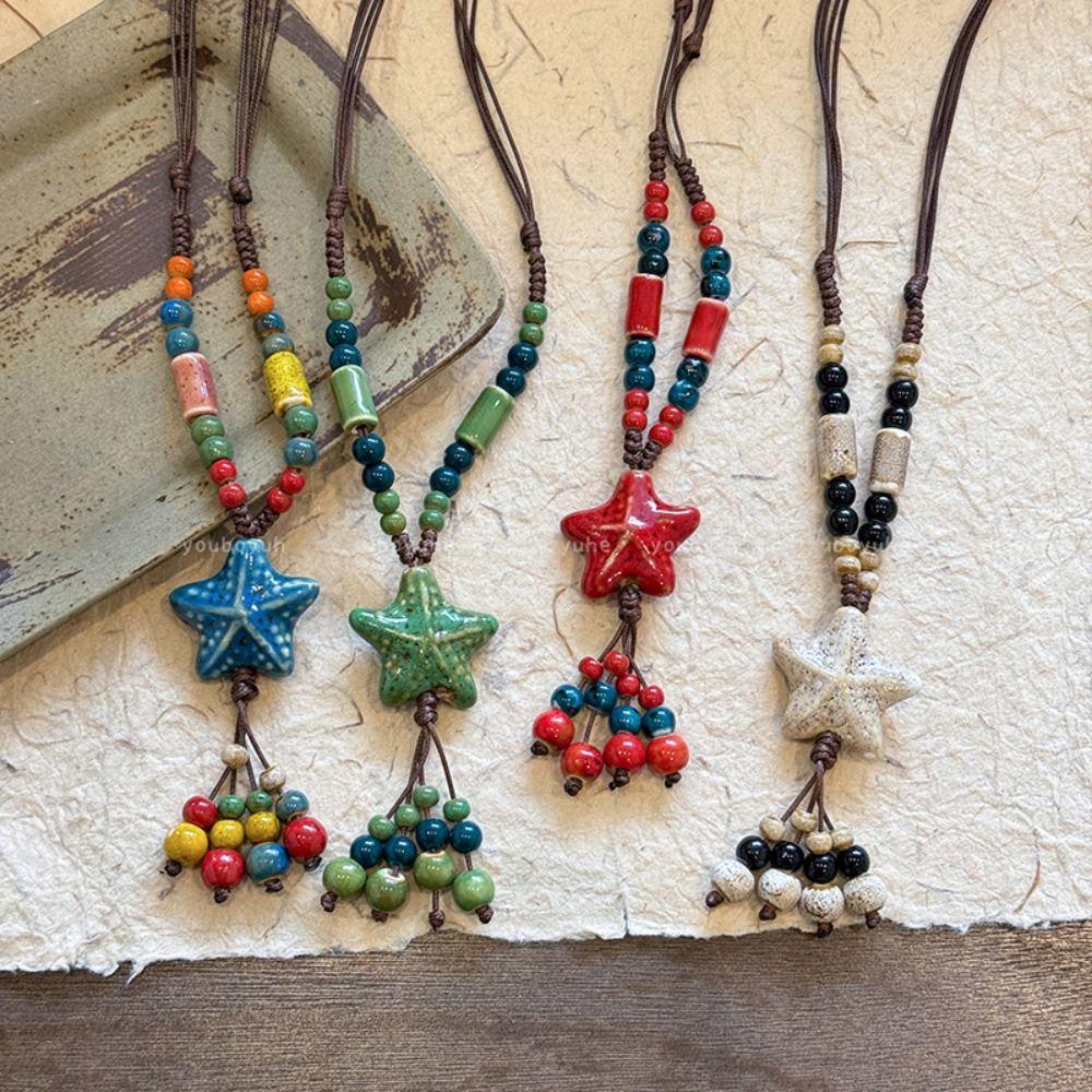 Ceramic Ethnic Style Necklace Colorful Beads Bohemian Style Necklace Long Sweater Chain Women Style 1
Ceramic Ethnic Style Necklace Colorful Beads Bohemian Style Necklace Long Sweater Chain Women Style 1
