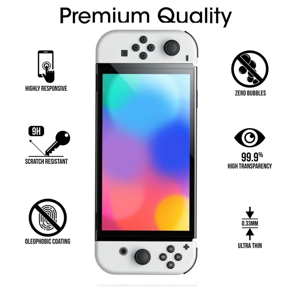 Для ігрової консолі Nintendo Switch OLED Захисна плівка для екрана Захист від подряпин Твердість 9H HD Загартоване скло
Для ігрової консолі Nintendo Switch OLED Захисна плівка для екрана Захист від подряпин Твердість 9H HD Загартоване скло