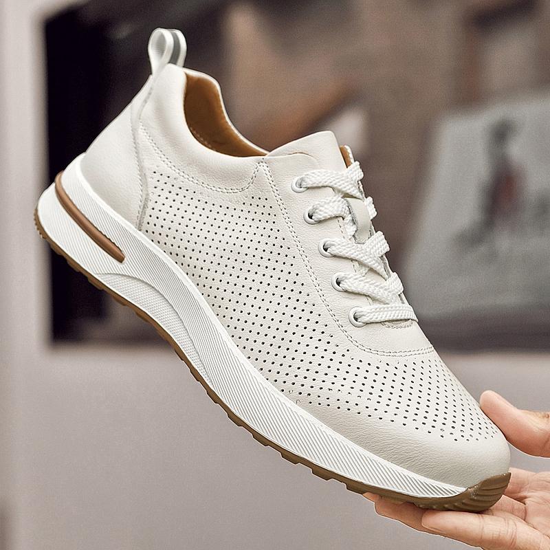 Fashion Breathable Running Shoes Men s Genuine Leather Sneakers Lightweight Walking Casual Hiking Shoes for Men Fashion Walking Footwear 38
Fashion Breathable Running Shoes Men s Genuine Leather Sneakers Lightweight Walking Casual Hiking Shoes for Men Fashion Walking Footwear 38