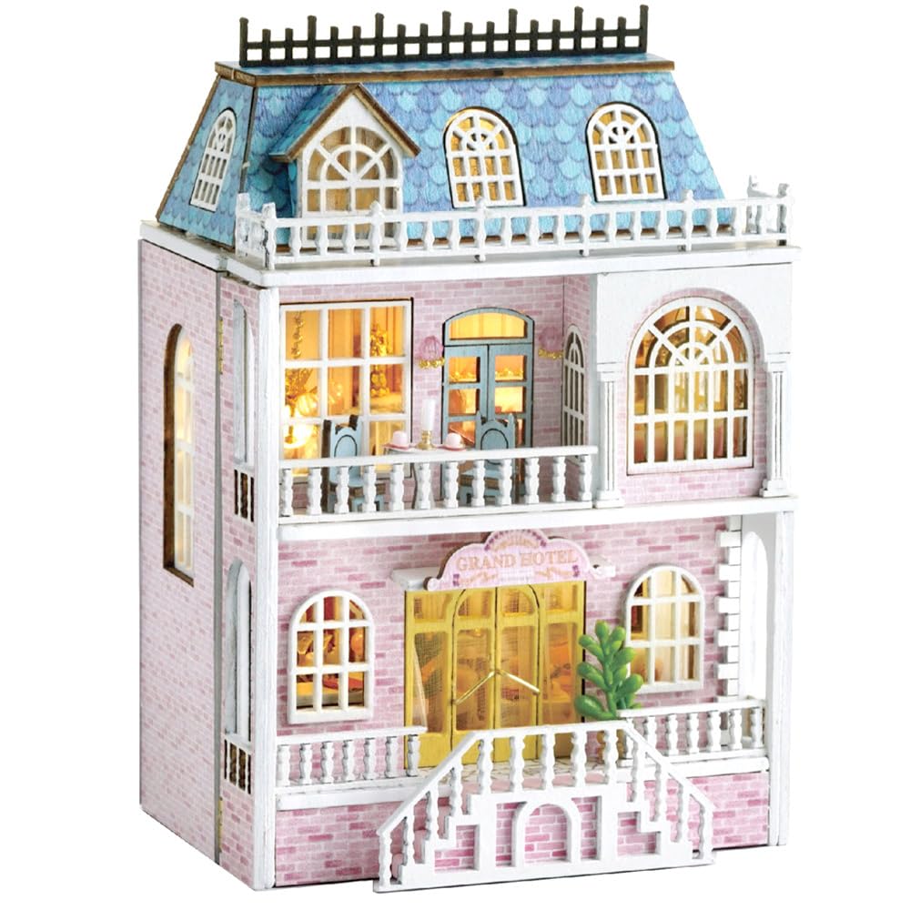 moin moin Dollhouse Miniature DIY Kit Retro Antique LED Light Romantic Castle Set, Town, Streetscape, Paris, Europe, Open-Front, Castle, (2402dh412)
moin moin Dollhouse Miniature DIY Kit Retro Antique LED Light Romantic Castle Set, Town, Streetscape, Paris, Europe, Open-Front, Castle, (2402dh412)