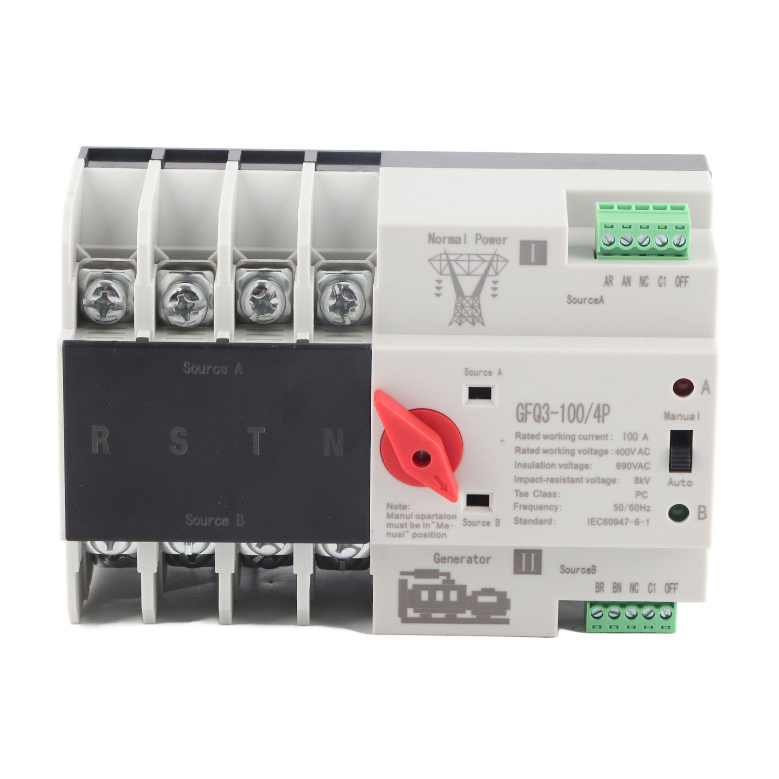 Dual Power Automatic Transfer Switch 4P Millisecond Switching Constant Power Supply Generator Transf
Dual Power Automatic Transfer Switch 4P Millisecond Switching Constant Power Supply Generator Transf