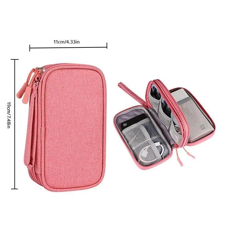 Multi-layer digital accessory storage bag, power supply and hard drive protective case, power bank, earphone and data cable storage bag One piece рожевий
Multi-layer digital accessory storage bag, power supply and hard drive protective case, power bank, earphone and data cable storage bag One piece рожевий
