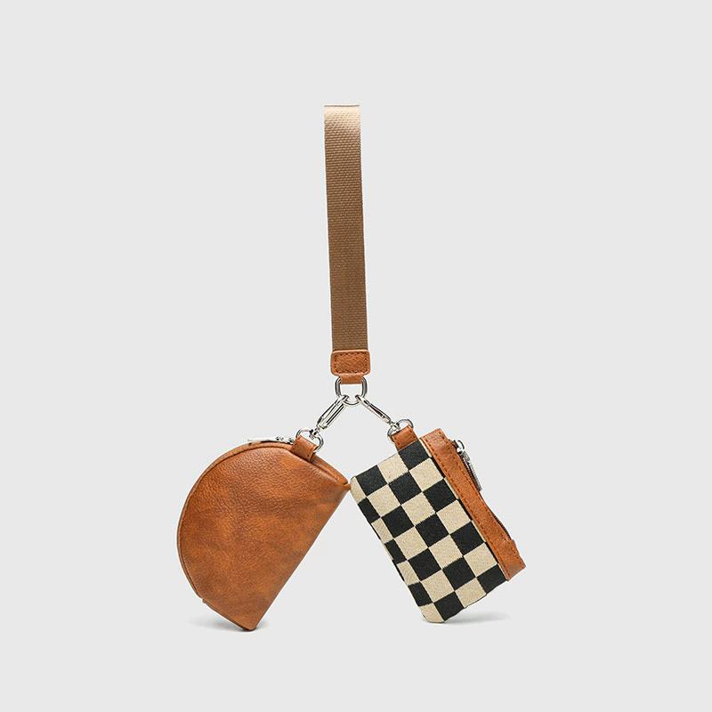 Women Checkered Pattern Short Wallet, 2-in-1 Zipper Card Holder with Detachable Keychain, Casual Wristlet Purse for Daily Use
Women Checkered Pattern Short Wallet, 2-in-1 Zipper Card Holder with Detachable Keychain, Casual Wristlet Purse for Daily Use