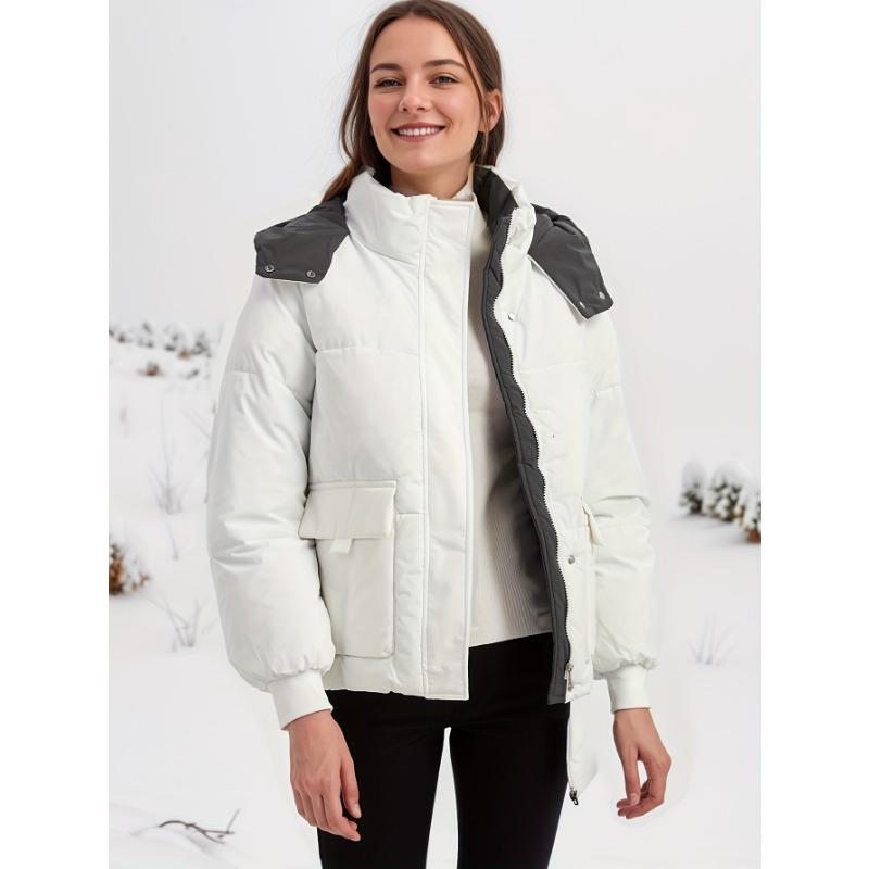 Жіноче осінньо-зимове тепле бавовняне пальто з капюшоном, кольоровий блок, коротке XL
Жіноче осінньо-зимове тепле бавовняне пальто з капюшоном, кольоровий блок, коротке XL