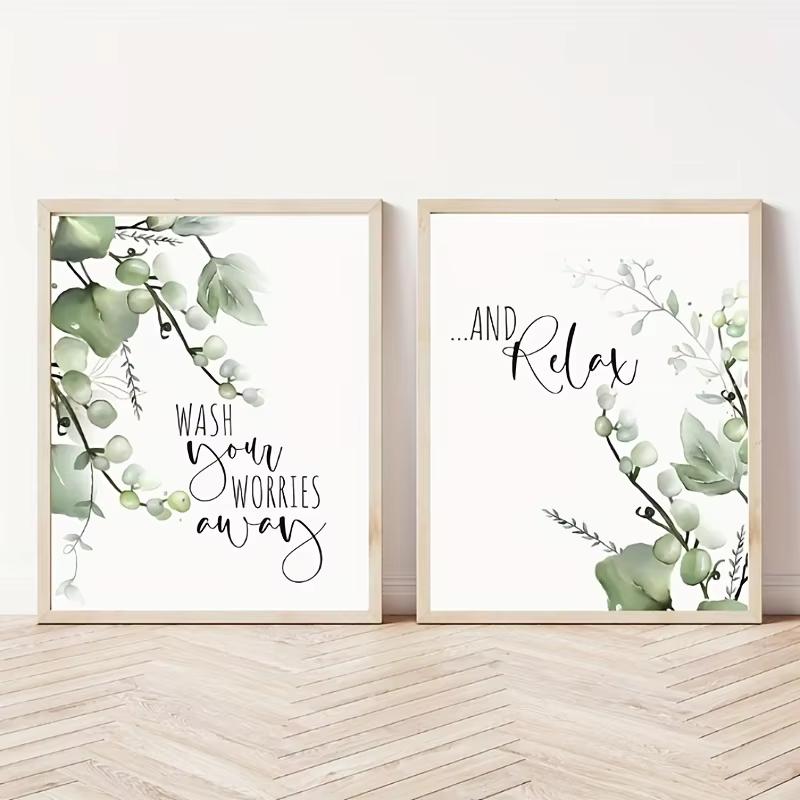 2pcs Relaxing Tropical Leaves Canvas Wall Art Set, 11.8x15.7in - Relaxing Quote Posters for Bathroom Decor, Frameless HD Printed (as the picture,20x30cm-2pcs)
2pcs Relaxing Tropical Leaves Canvas Wall Art Set, 11.8x15.7in - Relaxing Quote Posters for Bathroom Decor, Frameless HD Printed (as the picture,20x30cm-2pcs)