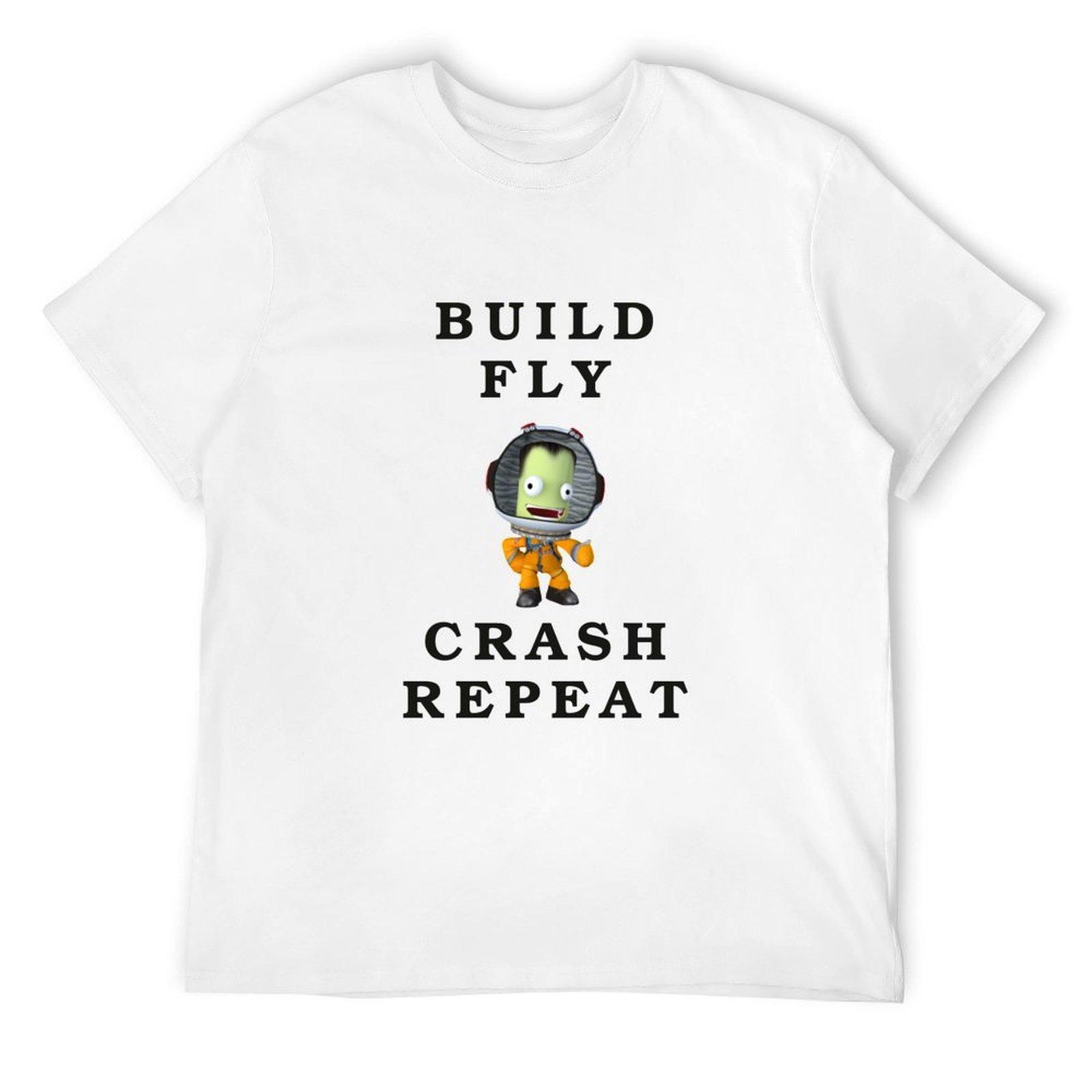 build fly crash repeat , Kerbal space program , Kerbals , kids cartoon T-Shirt oversize t-shirts man cotton t shirt men S
build fly crash repeat , Kerbal space program , Kerbals , kids cartoon T-Shirt oversize t-shirts man cotton t shirt men S