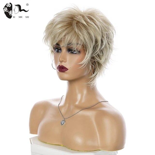 Короткий смешанный блондин-коричневый синтетический парик из натуральных волнистых волос с челкой, термостойкий парик из волокна для белых женщин, повседневные парики для косплея 1 PC
Короткий смешанный блондин-коричневый синтетический парик из натуральных волнистых волос с челкой, термостойкий парик из волокна для белых женщин, повседневные парики для косплея 1 PC