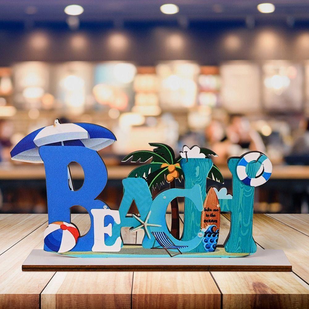 Mediterranean Style Beach Letter Miniatures Wooden Nautical Wooden Ornament Marine Atmosphere
Mediterranean Style Beach Letter Miniatures Wooden Nautical Wooden Ornament Marine Atmosphere