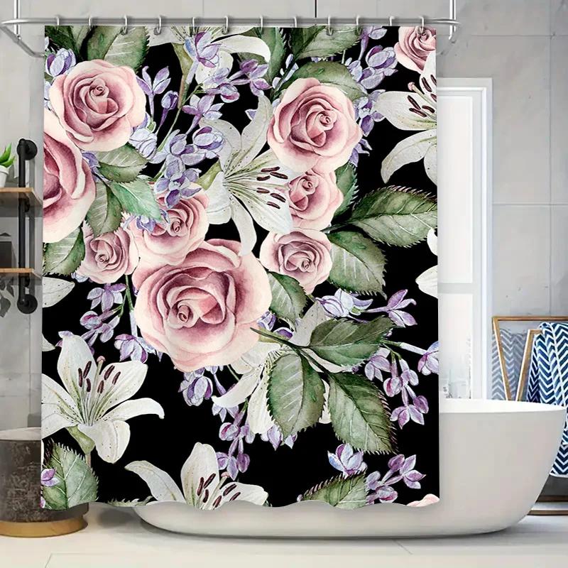 Floral Shower Curtain Pink Rose White Lilies Waterproof Polyester Bathtub Decorative Bathroom Window Curtains 3D Print Showercur W60H190(CM)-1 Pcs
Floral Shower Curtain Pink Rose White Lilies Waterproof Polyester Bathtub Decorative Bathroom Window Curtains 3D Print Showercur W60H190(CM)-1 Pcs