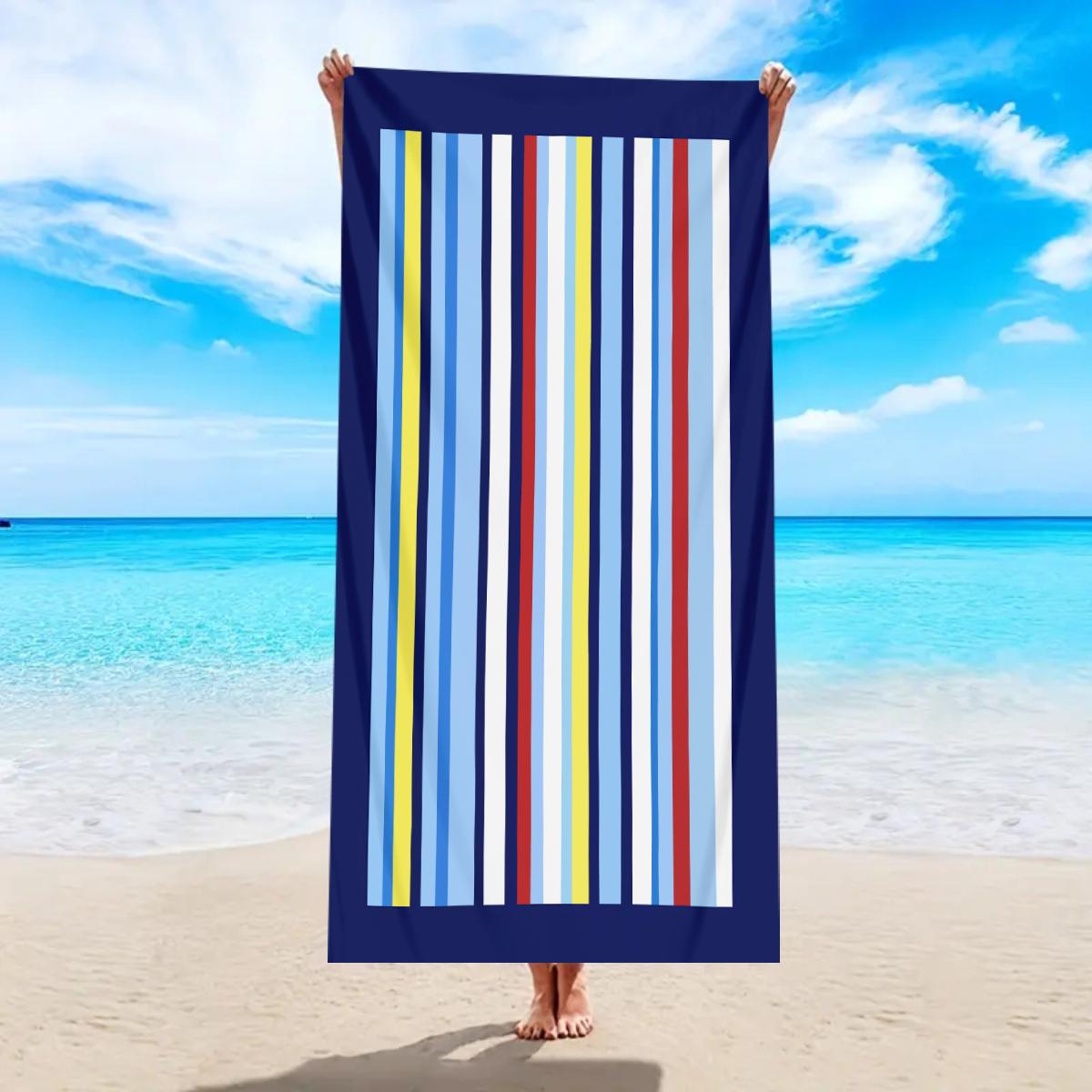 1pc fashionable colorful striped large beach towel, quick drying absorbent swimming beach towel, available in multiple colors W30*H60(CM)
1pc fashionable colorful striped large beach towel, quick drying absorbent swimming beach towel, available in multiple colors W30*H60(CM)