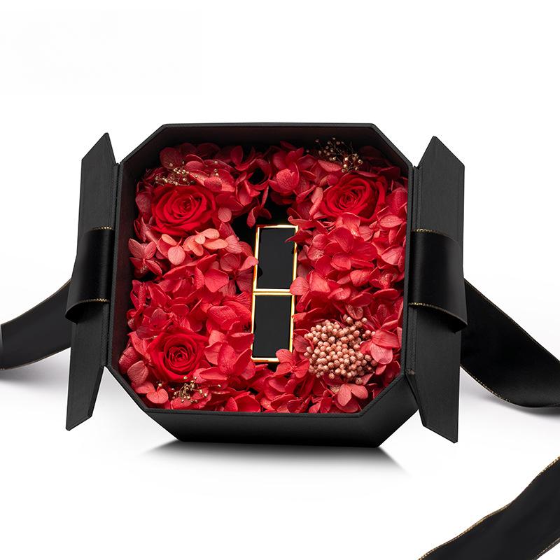 Qixi Festival Valentine s Day Gift Box Octagonal Immortal Flower Jewelry Box Creative Jewelry Packaging Box black
Qixi Festival Valentine s Day Gift Box Octagonal Immortal Flower Jewelry Box Creative Jewelry Packaging Box black
