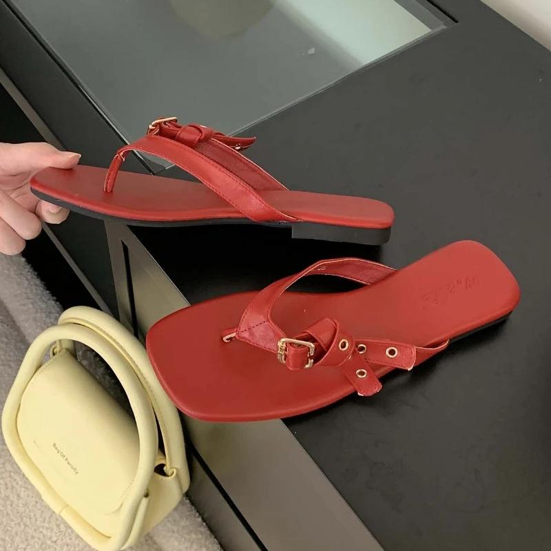 Fashion Fashion Square Toe Belt Buckle Flat Slippers Women Summer Sexy Clip Toe Flip-flops Comfortable Non-slip Vacation Beach Sandals 35 красный
Fashion Fashion Square Toe Belt Buckle Flat Slippers Women Summer Sexy Clip Toe Flip-flops Comfortable Non-slip Vacation Beach Sandals 35 красный
