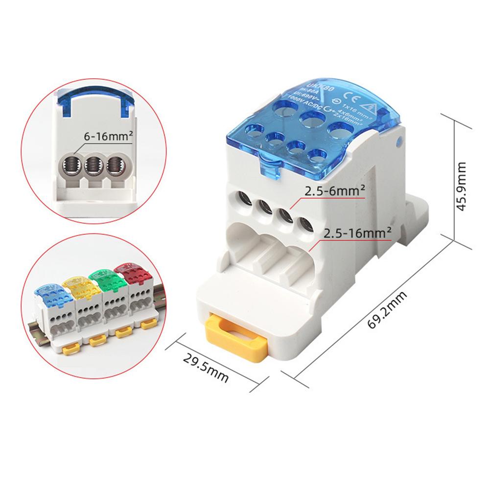 80A ~500A Electric Split Din Rail Terminal Block Junction Box Power Wire Electrical Connector Terminal Block Connector
80A ~500A Electric Split Din Rail Terminal Block Junction Box Power Wire Electrical Connector Terminal Block Connector