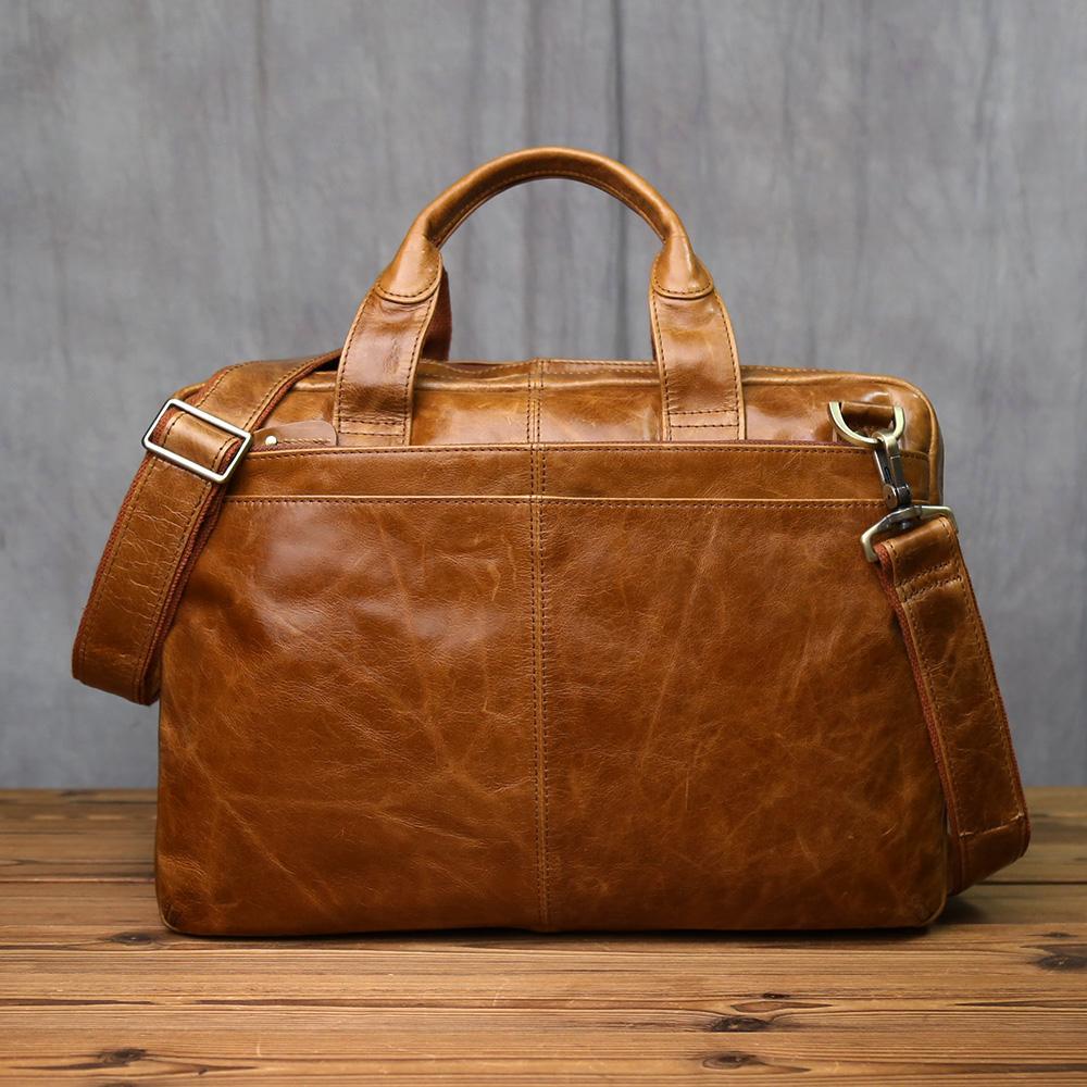NZPJ Men s Retro Genuine Leather Briefcase Top Layer Cowhide Handbag Large Capacity Crossbody Bag For 15-Inch Laptop
NZPJ Men s Retro Genuine Leather Briefcase Top Layer Cowhide Handbag Large Capacity Crossbody Bag For 15-Inch Laptop