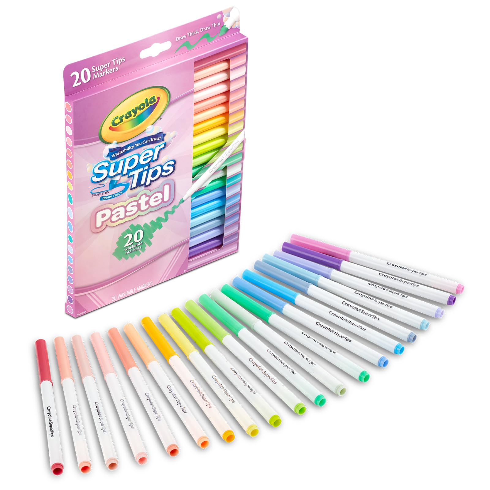 Crayola Pastel Color Marker Removable Marker Pen 20 цветов Crayola Super Tips Pastel 587516 Оригинальный продукт
Crayola Pastel Color Marker Removable Marker Pen 20 цветов Crayola Super Tips Pastel 587516 Оригинальный продукт