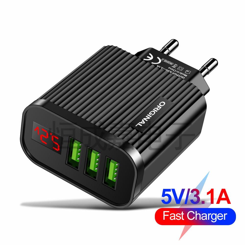 Striped Multi-function 3USB Digital Display Phone Charger 5V 3A with EU/US Plug Premium Packaging, +1 CNY
Striped Multi-function 3USB Digital Display Phone Charger 5V 3A with EU/US Plug Premium Packaging, +1 CNY