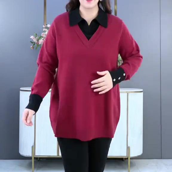Soft, Elastic Long-Sleeved Sweater for Middle-Aged and Elderly Women - Stylish and Comfortable for Autumn and Winter 6XL (Recommended 110-120kg)
Soft, Elastic Long-Sleeved Sweater for Middle-Aged and Elderly Women - Stylish and Comfortable for Autumn and Winter 6XL (Recommended 110-120kg)