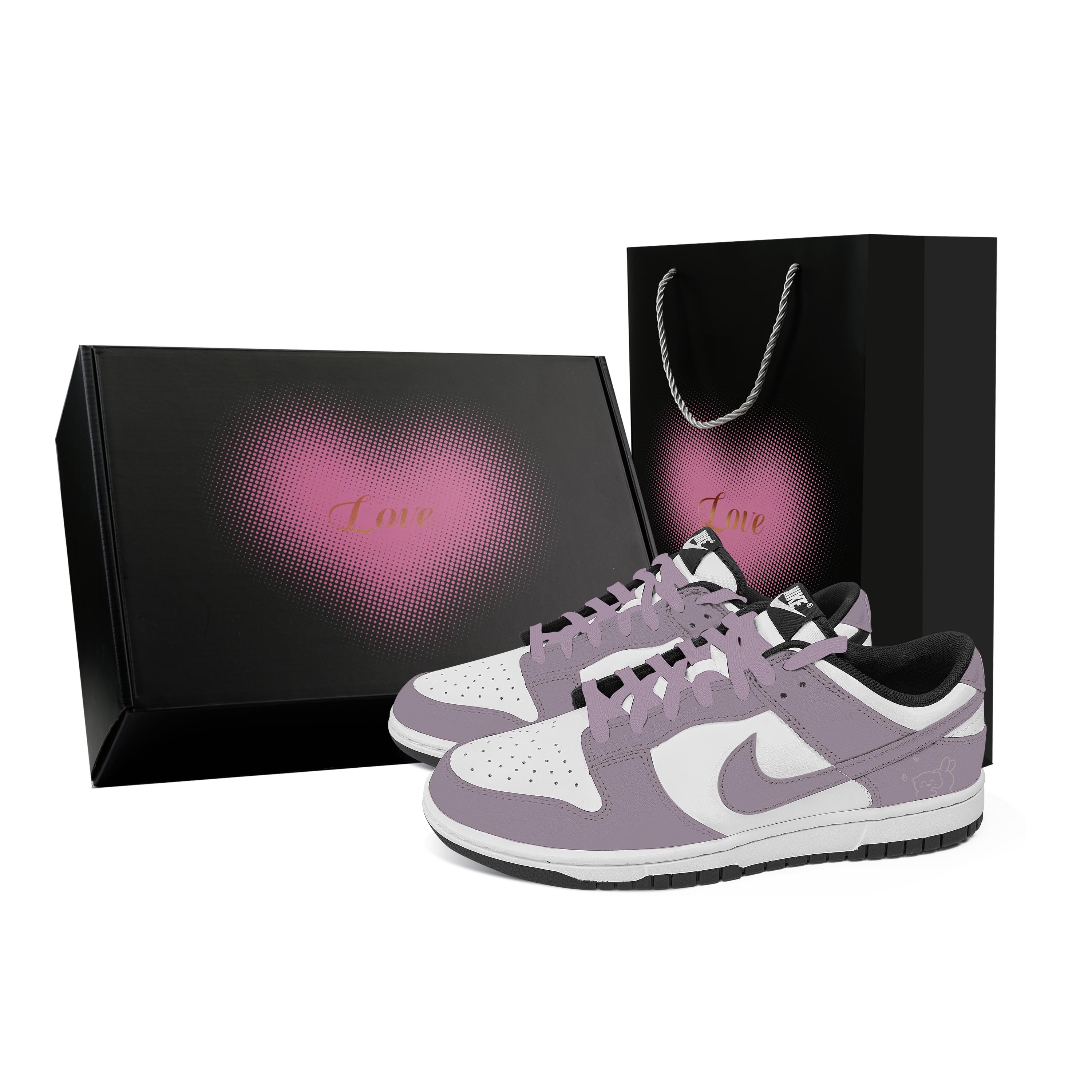 Nike Dunk Taro Paste Rabbit Hug, Heart Box Abrasion Resistant Low top Skateboard Shoes Unisex Purple White CW1590-100(Team529--) 39
Nike Dunk Taro Paste Rabbit Hug, Heart Box Abrasion Resistant Low top Skateboard Shoes Unisex Purple White CW1590-100(Team529--) 39