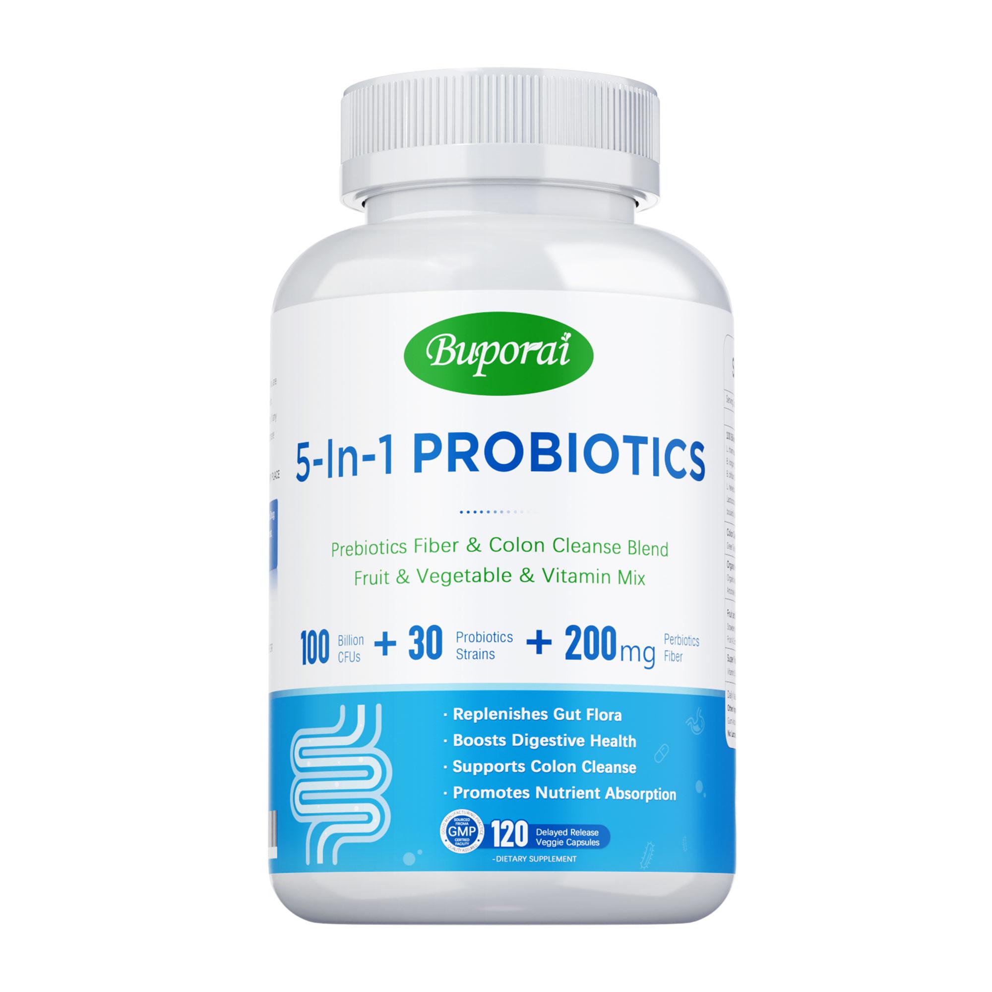 Buporai 5-in-1 contains probiotics, prebiotic fiber, colon cleansing blend, and fruit and vegetable blend to relieve bloating and promote digestion. 120
Buporai 5-in-1 contains probiotics, prebiotic fiber, colon cleansing blend, and fruit and vegetable blend to relieve bloating and promote digestion. 120